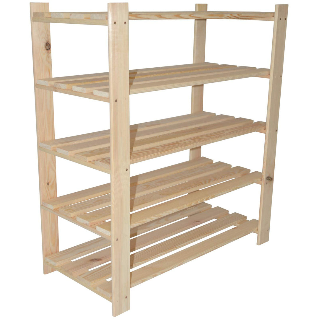 90 x 80 x 37 cm 5 Böden Holzregal Schuhregal Schuhständer Schuhschrank Schuhablage Regal ideal für S