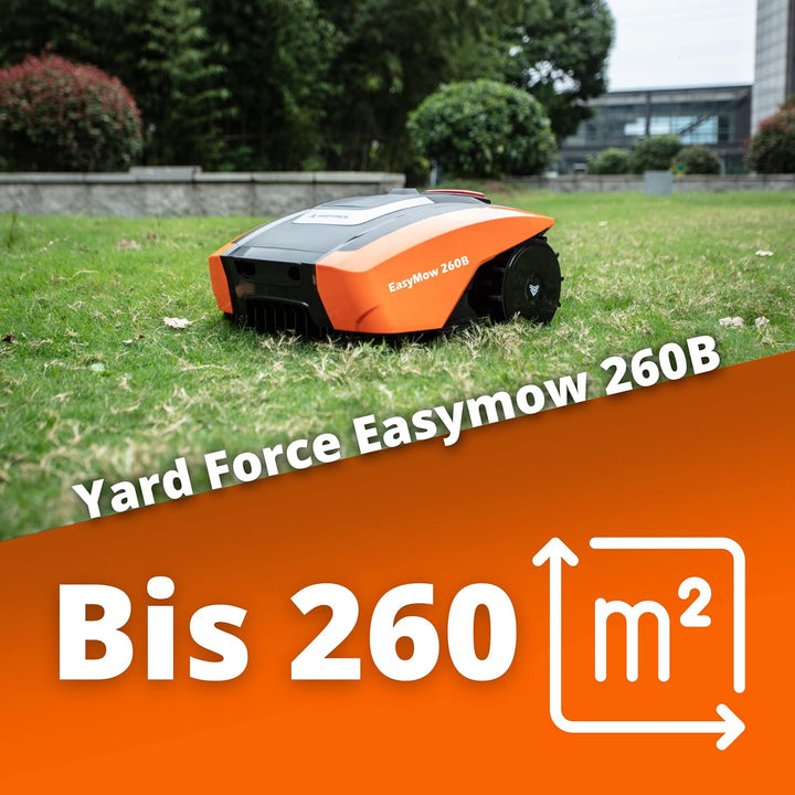 YARD FORCE Mähroboter EasyMow 260B bis zu 260 qm - Selbstfahrender Rasenmähroboter, einfache Bedienu