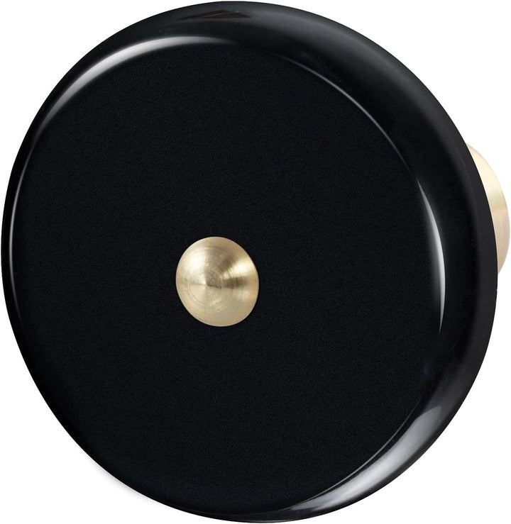 KYEYGWO 4 Stück Obsidian Natürlicher Kristall Möbelknöpfe mit Schraube, Runde Stein Schubladenknöpfe