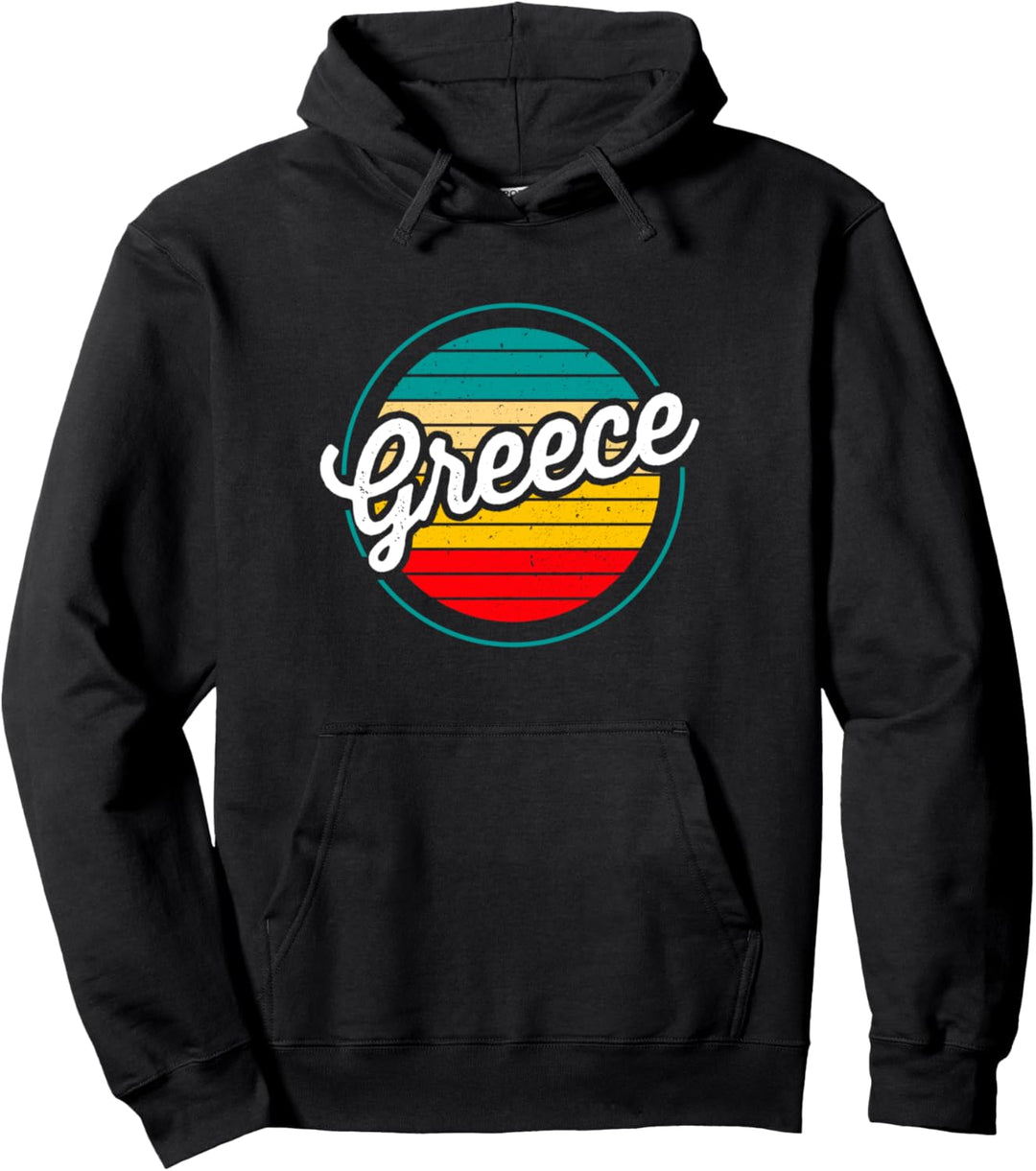 Griechenland Retro Sonnenuntergang Vintage Design griechisch Pullover Hoodie