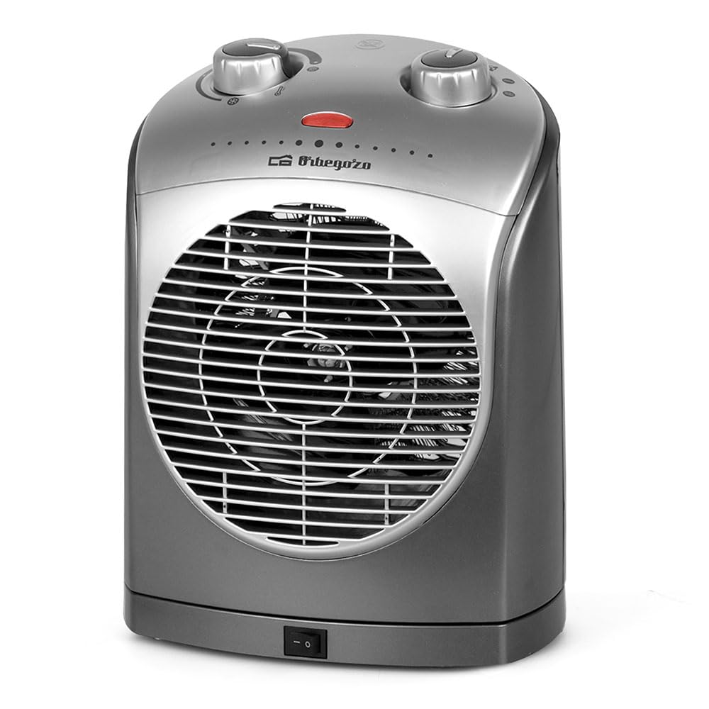 Orbegozo FH5022 Vertikaler Thermoventilator, 2.200 W, 2 Einstellungen, Kaltluft, Thermostat, oszilli