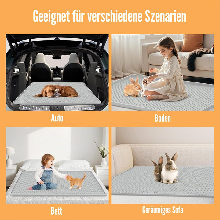 Weiche Silikon-Hasen-Bodenmatte für Kaninchenkäfige,40"x28" waschbar und wiederverwendbar Trainingsm