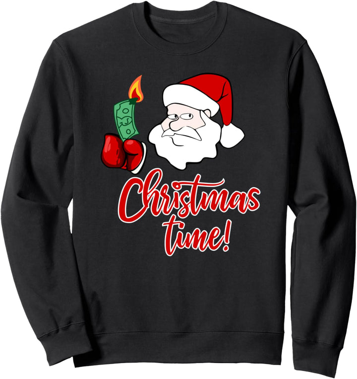 Kommerzielle Weihnachten - Der Weihnachtsmann verbrennt Geld Sweatshirt