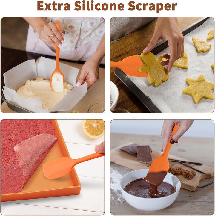 4 Pcs Silikon Dehydrator Blätter Antihaft Dörrfolie für Dörrautomat mit Schaber, Wiederverwendbare B