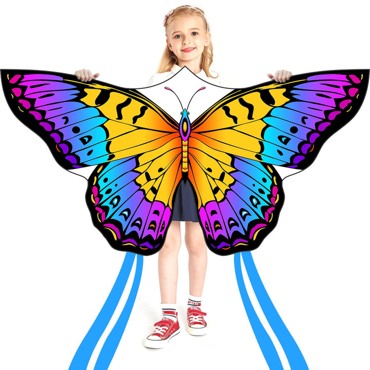 HONBO Schmetterling Drachen Butterfly Kites, flugdrachen für Kinder und Erwachsene,120x95cm with Lon