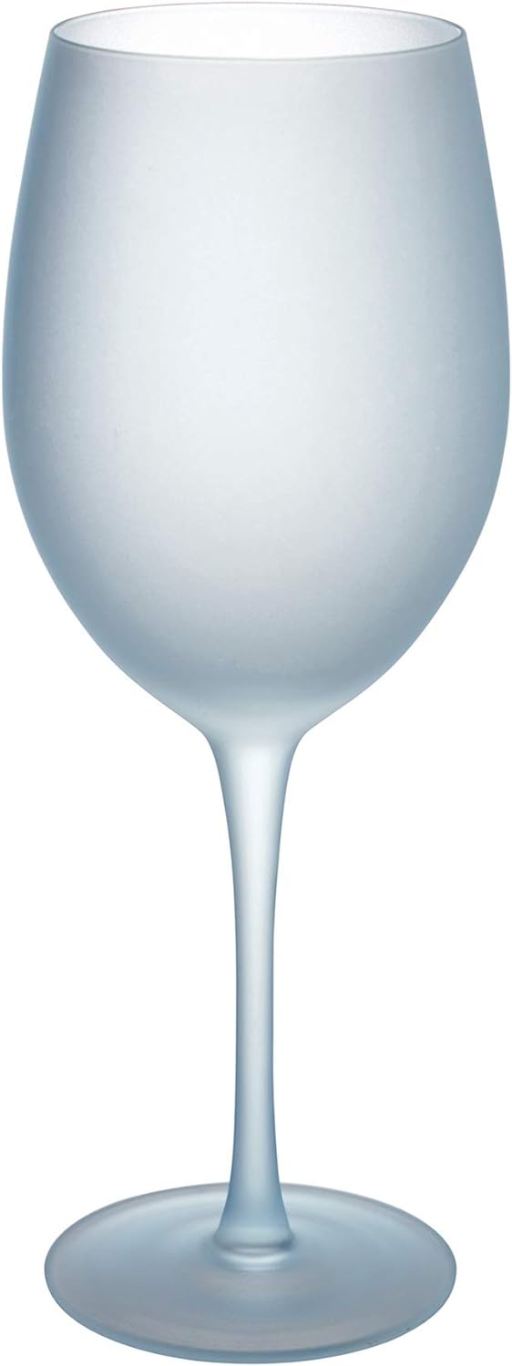 Villa d'Este Home Tivoli Shades of Blue Gläser, 6 Stück, frosted Glas, 550 ml