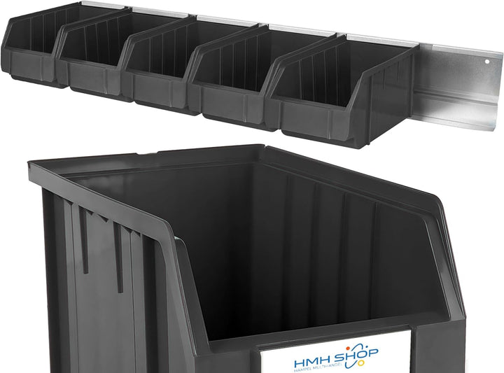 Stapelboxen der Grösse M 230x150x130mm für dein Kleinteilelager Sichtlagerkästen in 5 Farben Zubehör