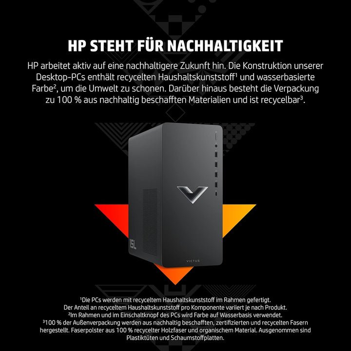 HP VICTUS Gaming PC, Intel® Core™ i5-14400F, 16 GB DDR4 RAM, 512 GB SSD, NVIDIA GeForce RTX 4060, Wi