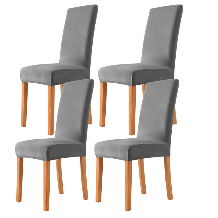 Morwealth 2er 4er 6er Set Stuhlhussen, Stuhlbezug für Esszimmer Waschbar Samt Stretch Stuhl hussen U