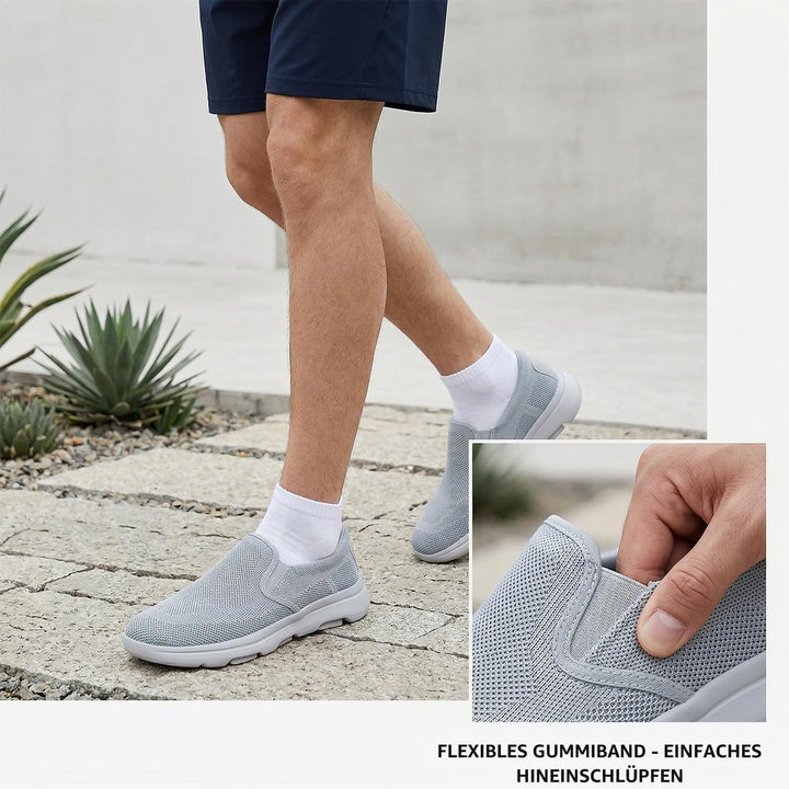 TIOSEBON Herren Slip On Loafers Bequeme Freizeitschuhe für Tennis Arbeit und Autofahren 42 EU A Grau