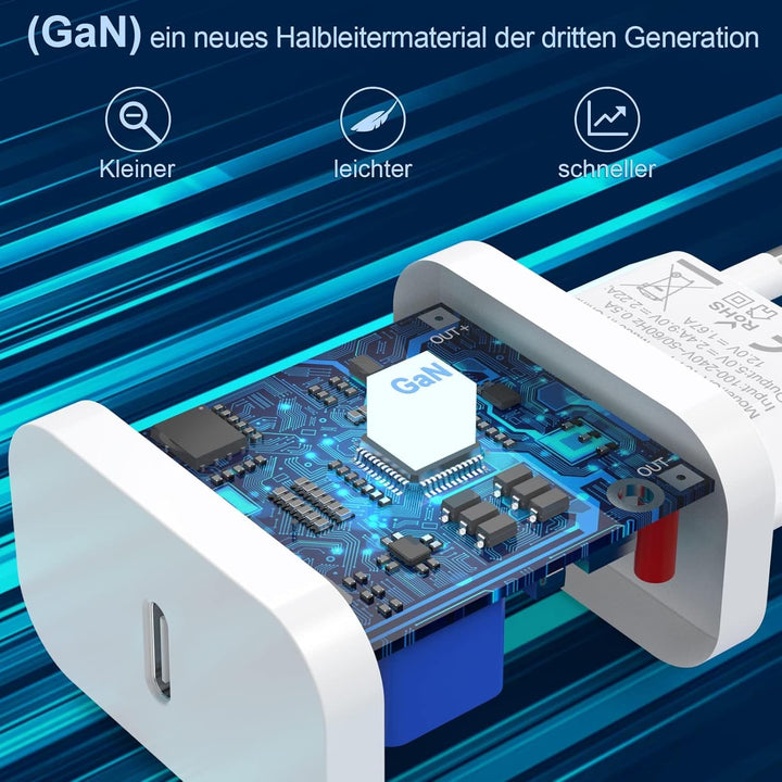 25W USB C Adapter, 3er Pack USB c ladegerät für iPhone 15 14 Plus Pro Max 13 12 11 SE, Pad，PD 3.0 iP
