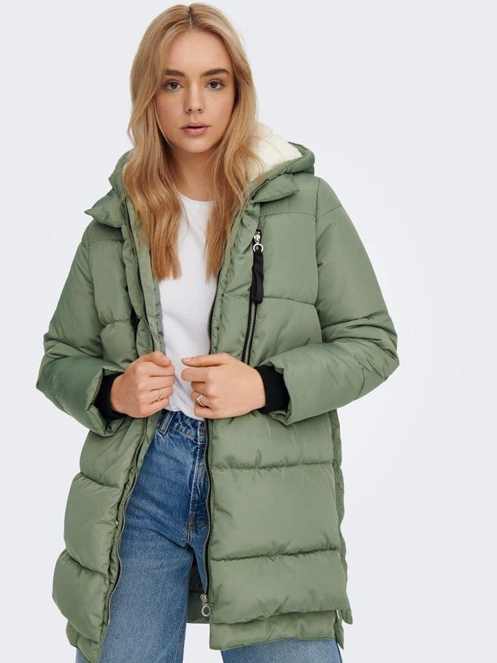 ONLY Damen Onlnora Long Puffer Coat Cc Otw Jacke M Sea Spray, M Sea Spray