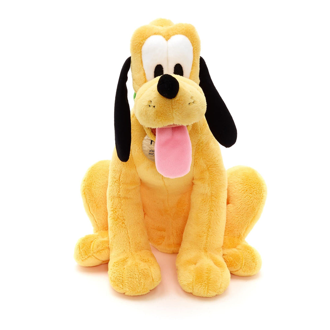 Disney Store Pluto Offizielles mittelgrosses Kuscheltier für Kinder, 37 cm, Plüschhund mit Stickerei