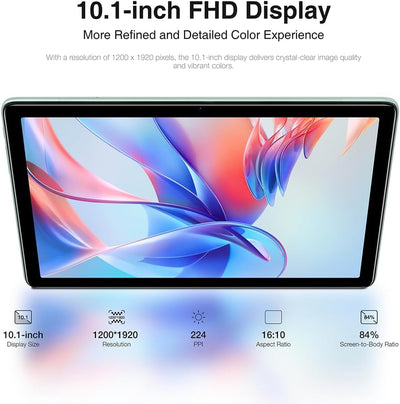 DOOGEE T10S Tablet (2023), 11GB RAM + 128GB ROM (TF 1TB) Octa-Core, Akku 6600mAh, 10.1 Pollici TÜV S