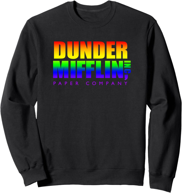 The Office Regenbogen Dunder Mifflin Logo Sweatshirt