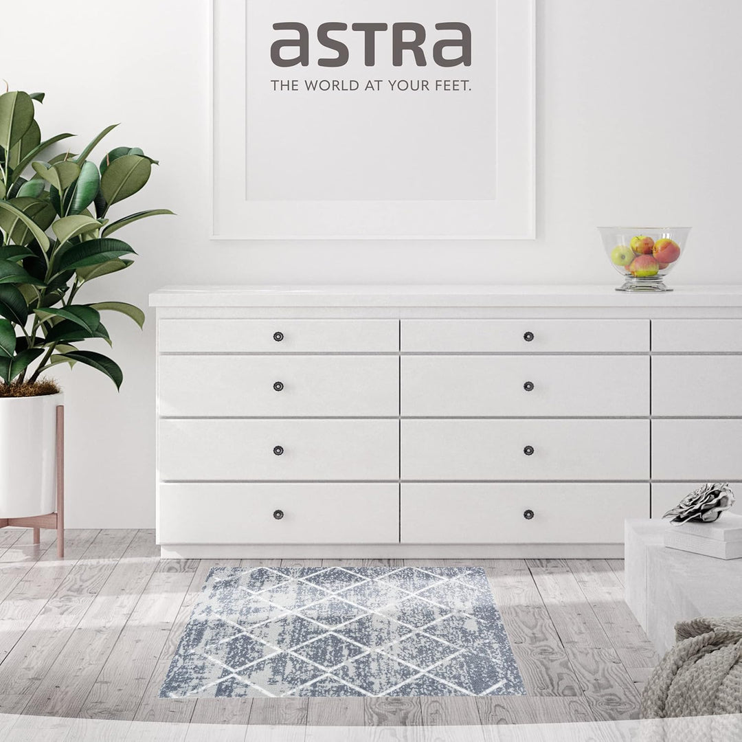 Astra rutschfeste Sauberlaufmatte innen - Rauten 66 x 110 cm - Wohnraum Fussmatte Design - Extrem sa