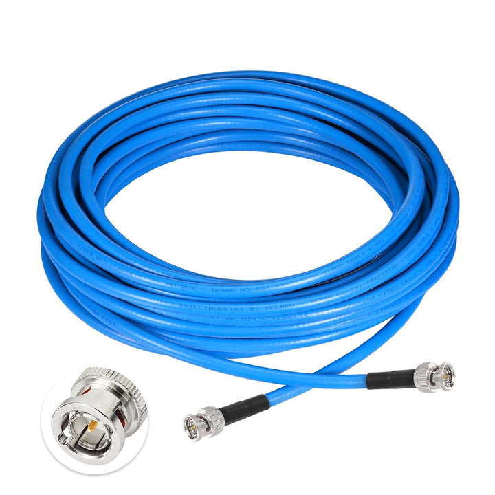 Superbat SDI Kabel BNC Kabel 12M 3G/6G/12G SDI Kabel 40ft (Belden 1694A Blau) Unterstützt HD-SDI/3G-
