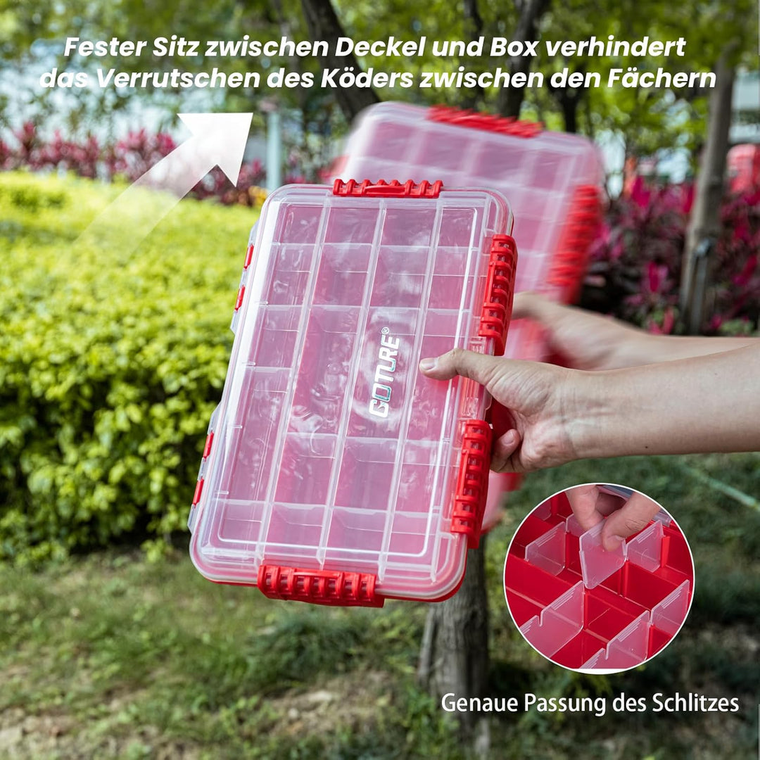 Goture Tacklebox,Kleinteilebox Angeln,Tackle Box Angeln,Köderbox,Angelbox kiste Koffer，Angelzubehör