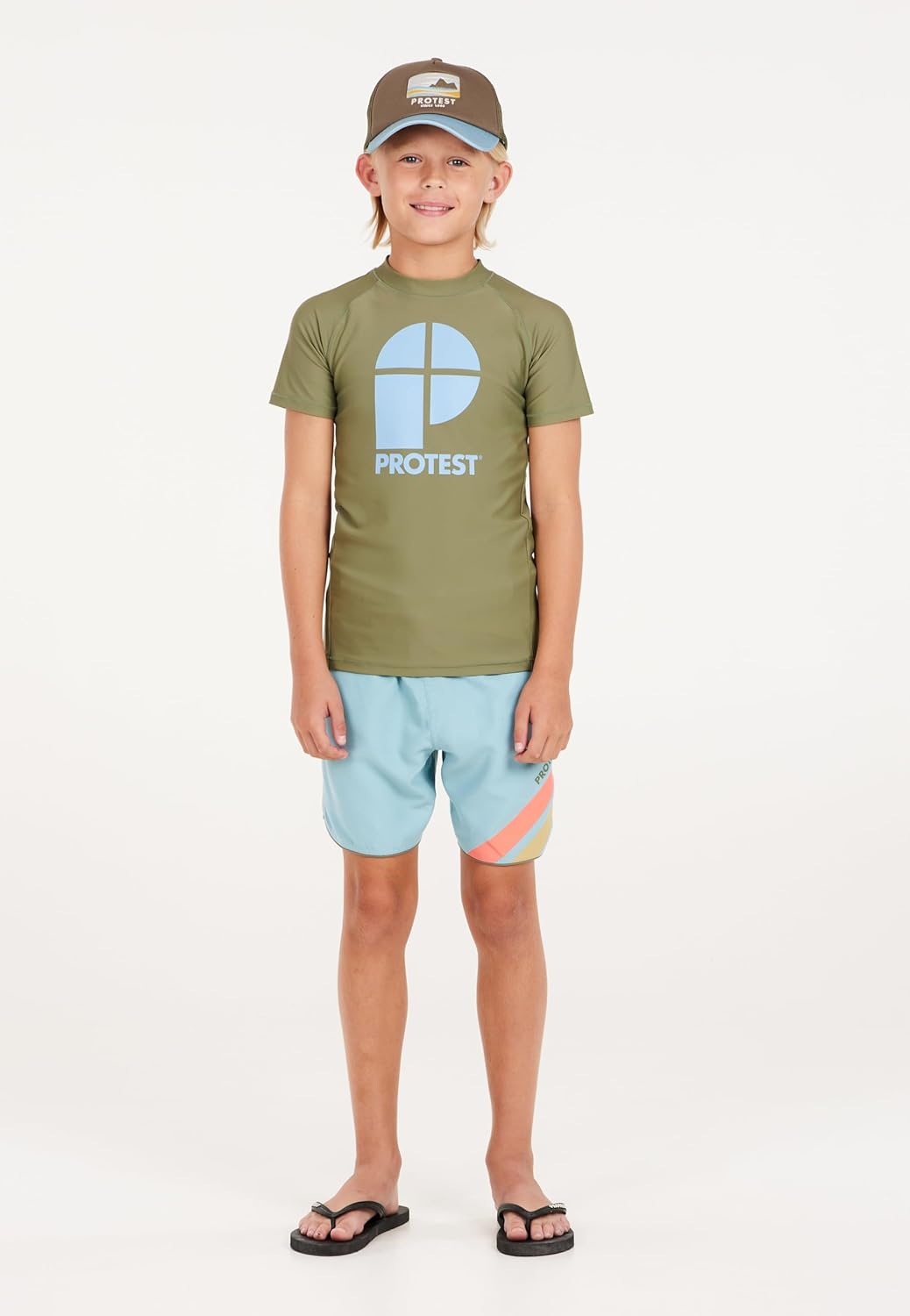 Protest Jungen Surf-t-Shirt PRTBERENT JR 176 Artichoke Green, 176 Artichoke Green