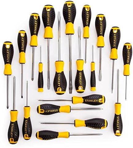 Stanley Tools sta060213 Essential Schraubendreher, gelb/schwarz (20 Stück) STHT0-60213, STHT0-60213