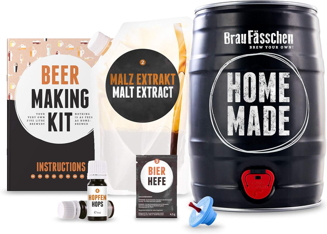 Braufässchen | Bierbrauset zum selber brauen | Weissbier im 5L Fass | In 7 Tagen gebraut | Geburtsta