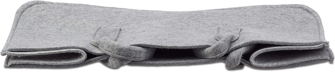 Relaxdays 4 x Kaminholztasche aus Filz, tragbarer Feuerholzkorb, Faltbarer Zeitungshalter HxBxT: 25