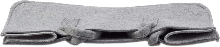 Relaxdays 4 x Kaminholztasche aus Filz, tragbarer Feuerholzkorb, Faltbarer Zeitungshalter HxBxT: 25
