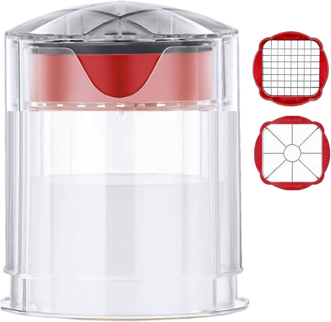 Onion Chopper, Manual Press Vegetable Cutter Processor for Kitchen Food, B