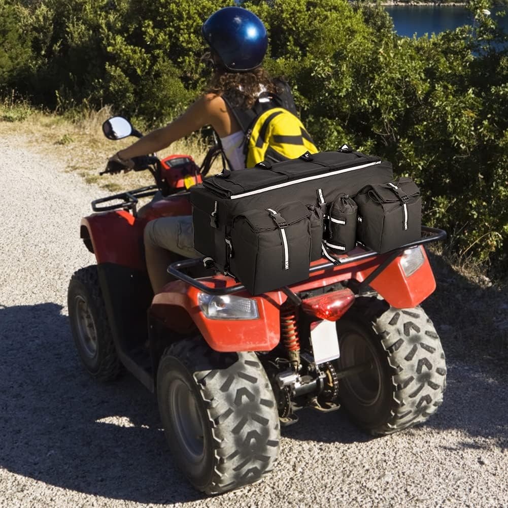 Wakects ATV-Tasche, Universal Soft ATV Quad Bag, Reissfeste Und Verstellbare Gurtbänder Satteltasche