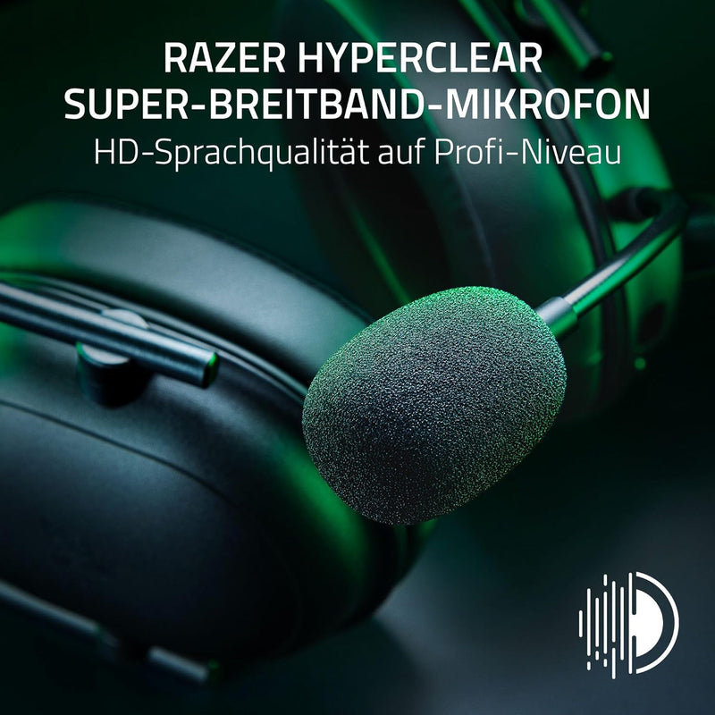 Razer BlackShark V2 HyperSpeed - Kabelloses ultra leichtes E-Sport-Headse (280g, HyperClear Super-Br