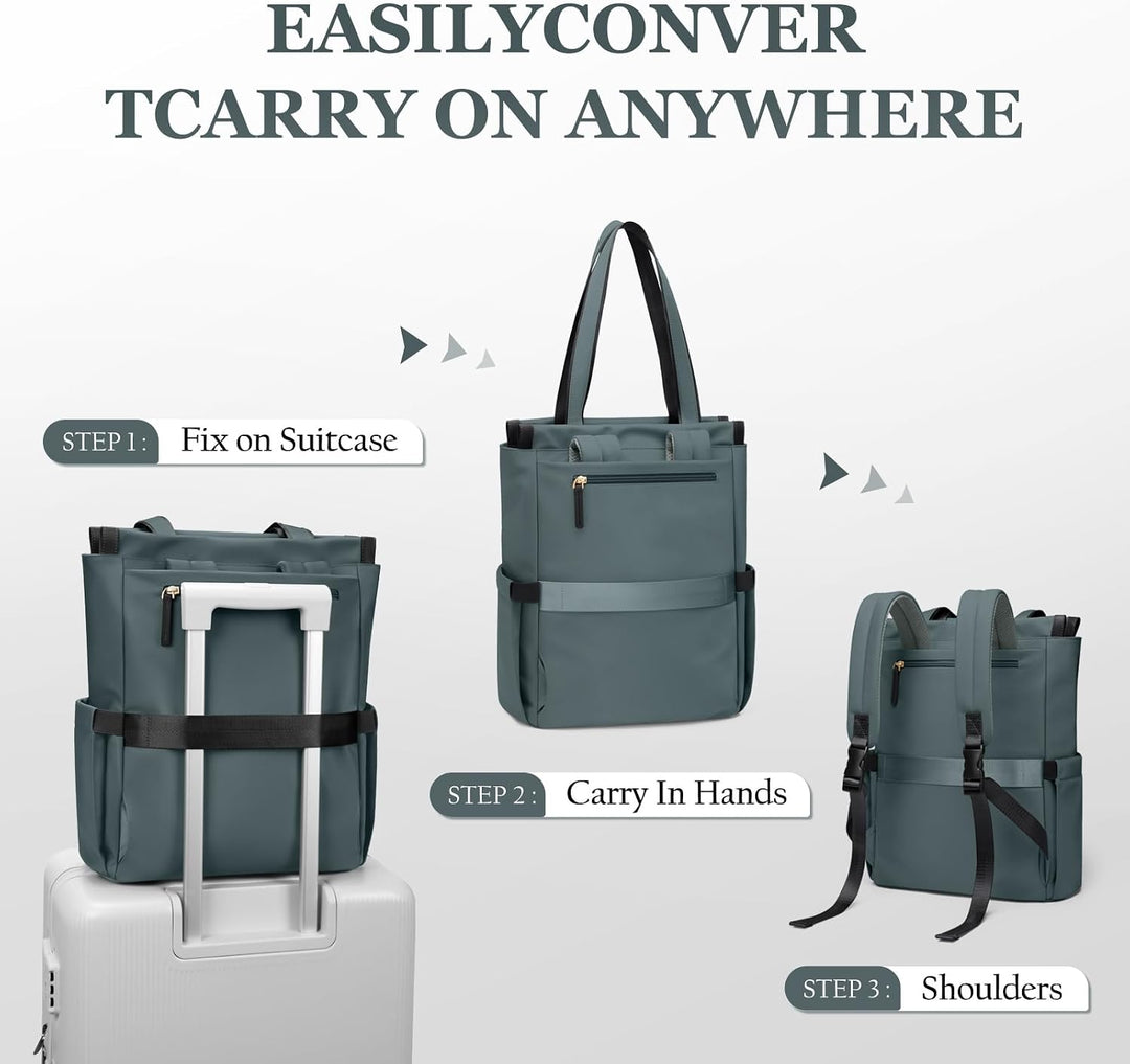 GOLF SUPAGS Convertible Laptop-Rucksack für Frauen Casual Daypack Notebook Tote Bag für Arbeit Hochs