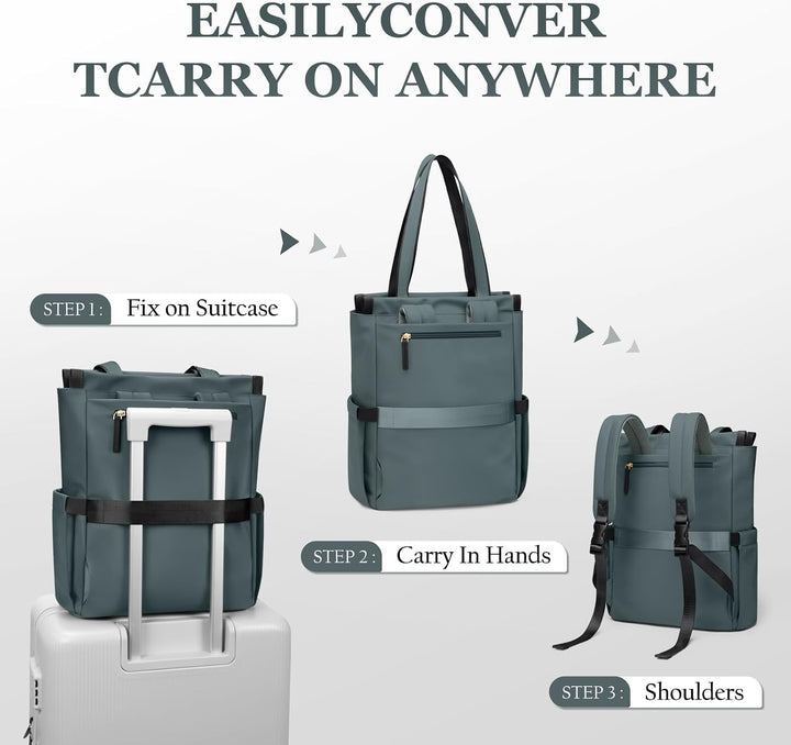 GOLF SUPAGS Convertible Laptop-Rucksack für Frauen Casual Daypack Notebook Tote Bag für Arbeit Hochs