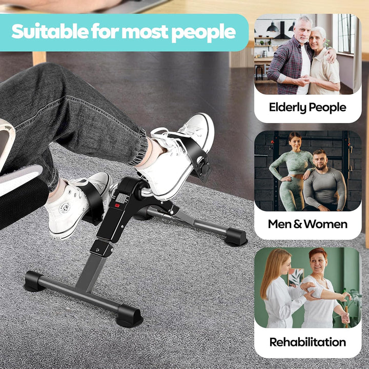 Techfit Pedal-Ausbilder, Mini-Heimtrainer für Heim und Büro, leichte Trainingsmaschine für Arme und