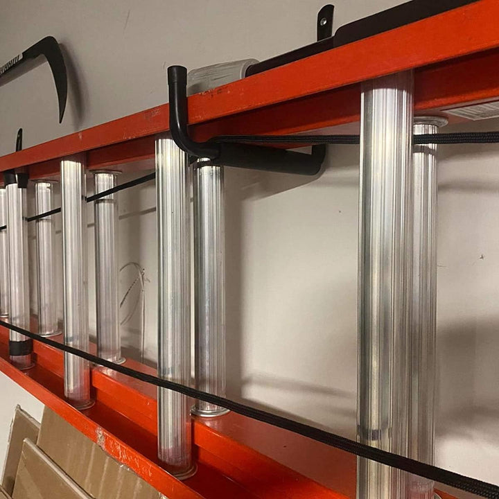 pipabiba 17 cm Garagen-Leiterhaken, 6 Stück, robuste Wandhalterung, Organizer für Klappstühle, Fahrr