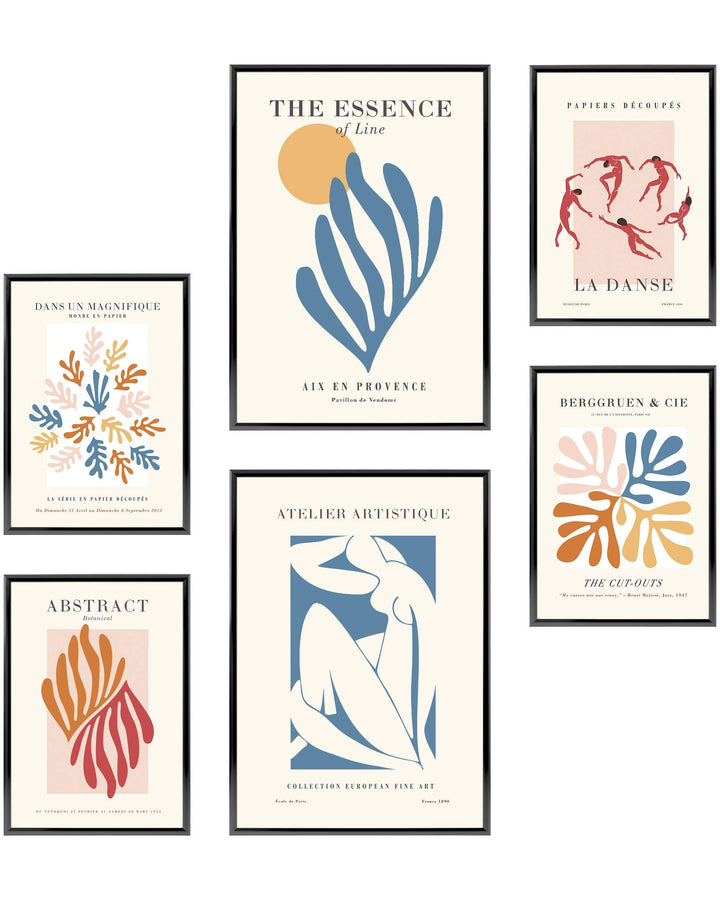Heimlich® Premium Poster Set OHNE Bilderrahmen | 2 x DIN A3 & 4 x DIN A4 - ca. 30x42 & 21x30 | Stilv