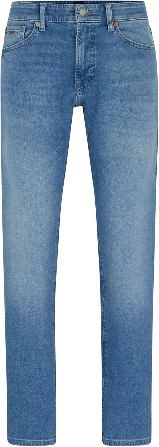 BOSS Herren Maine BC-L-C Blaue Regular-Fit Jeans aus schwerem Denim 32W / 30L Türkis441, 32W / 30L T