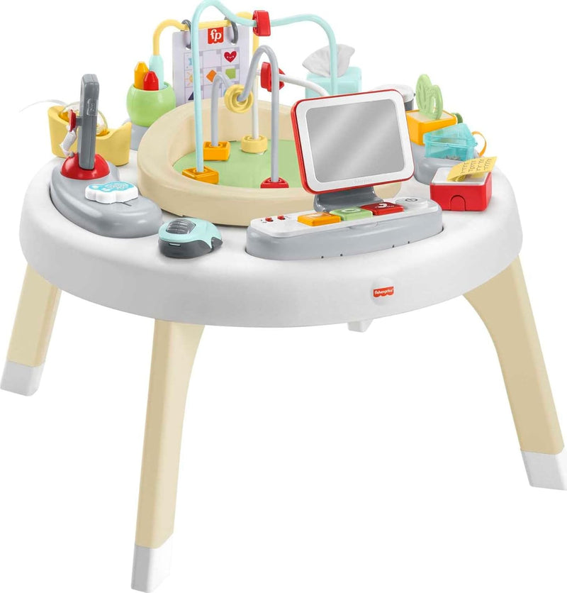 Fisher-Price HBM26 - 2-in-1 Homeoffice Activity Center, Unterhaltung für Babys und Spieltisch mit Mu