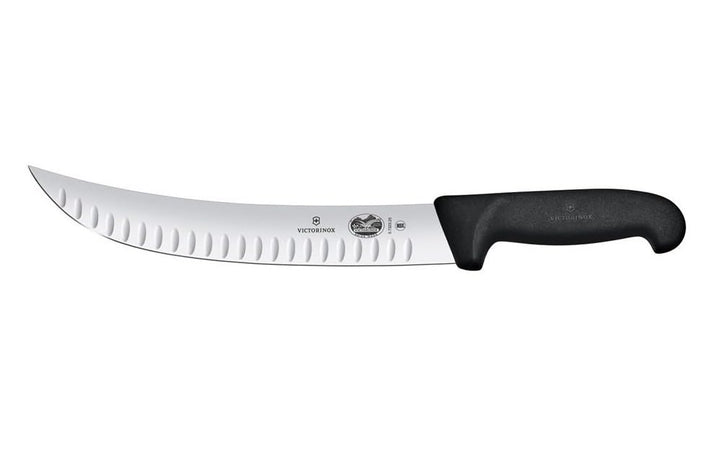 Victorinox, coltello da cucina con lama alveolata in acciaio inox, nero, standard