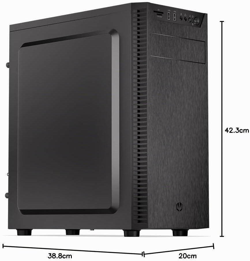 ENDORFY Armis 100 Solid, kleines ATX PC-Gehäuse, 120 mm Lüfter inklusive, bis zu 335 mm GPU, max. 16