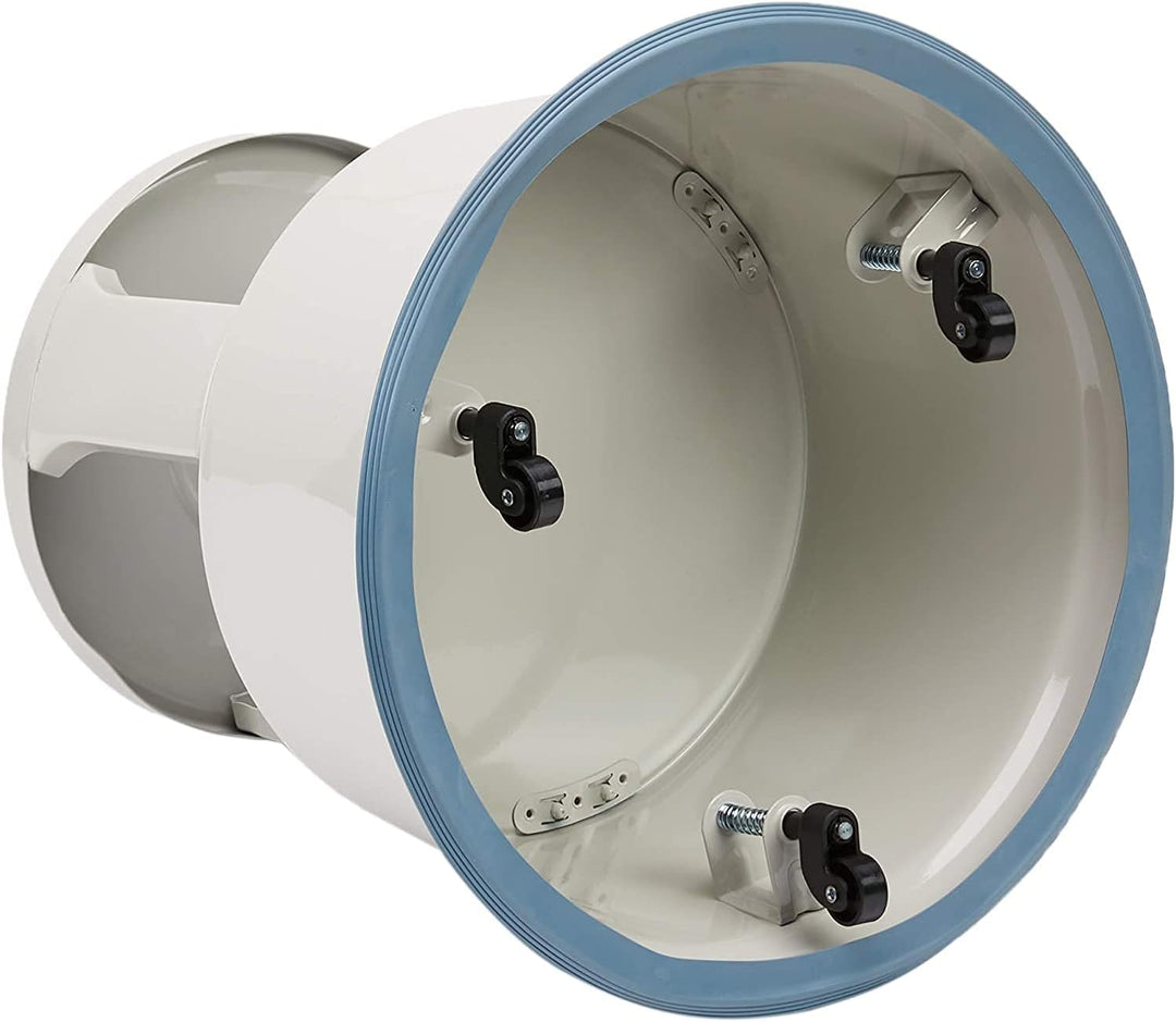 WEDO Metall-Kickstool mit Rollen – robuster Rollhocker aus Stahl mit Federrollen & rutschfester Trit
