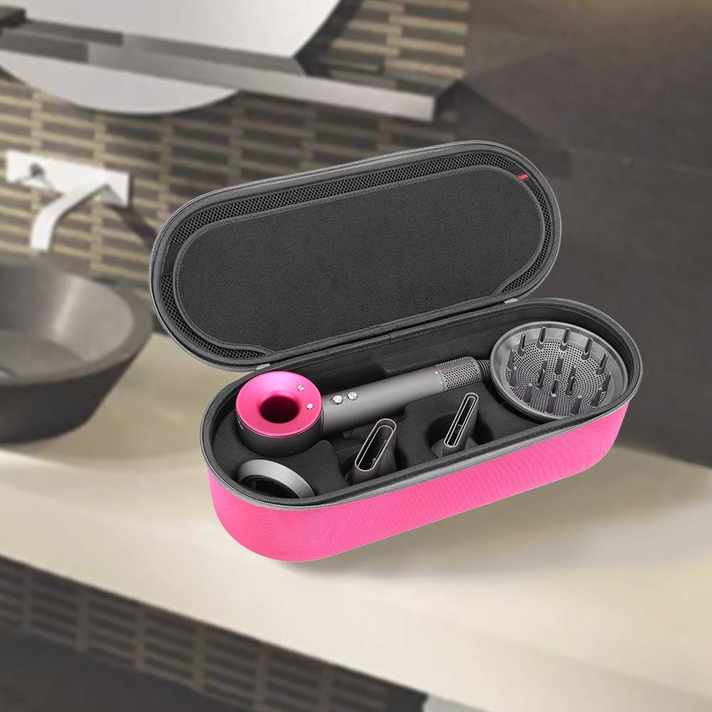 RLSOCO Tasche für Dyson Supersonic Hair Dryer/Supersonic Haartrockner &amp; Modell HD15/HD08（Dunkelrosa）