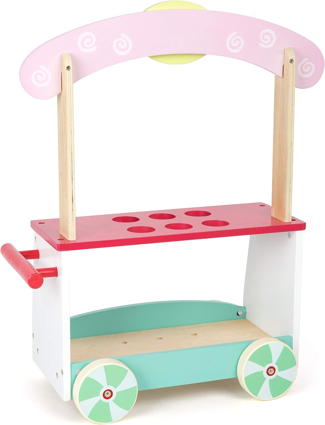 Small Foot Eiswagen aus Holz, Kaufladen Zubehör auf beweglichen Rädern, für Kinder ab 3 Jahren, 1106