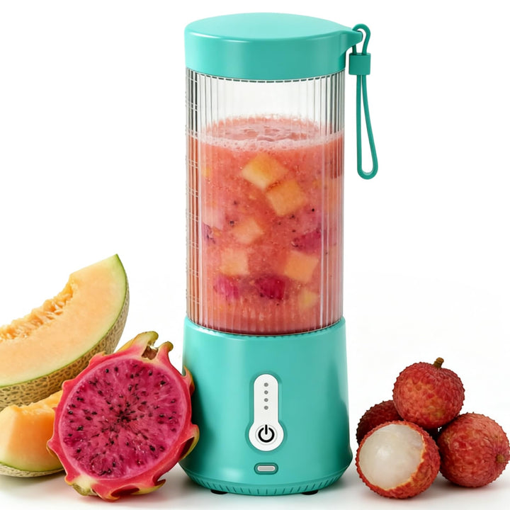 Tragbarer Mixer, Smoothie Maker to Go, Elektrischer Mixer Smoothie Maker, Lake Blue Smoothie Maker,