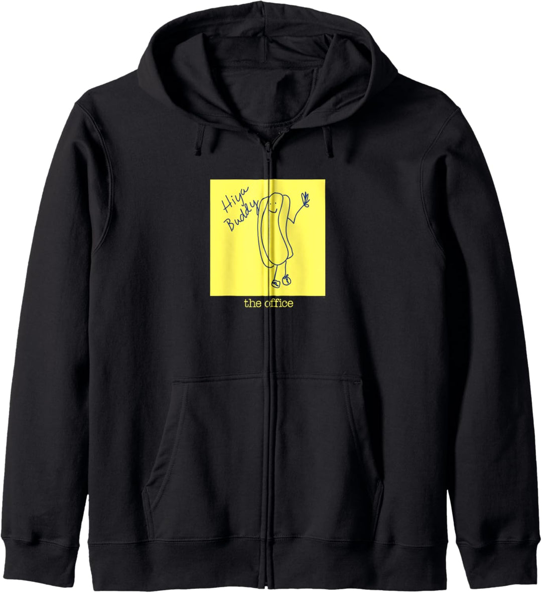 The Office Hallo Kumpel Hotdog Skizze mit Logo Kapuzenjacke