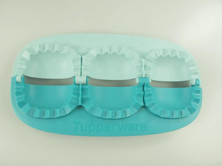 TUPPERWARE Backen Teig-Falle 1-2-3 türkis mint D177 Teig Teigtaschen Maultaschen