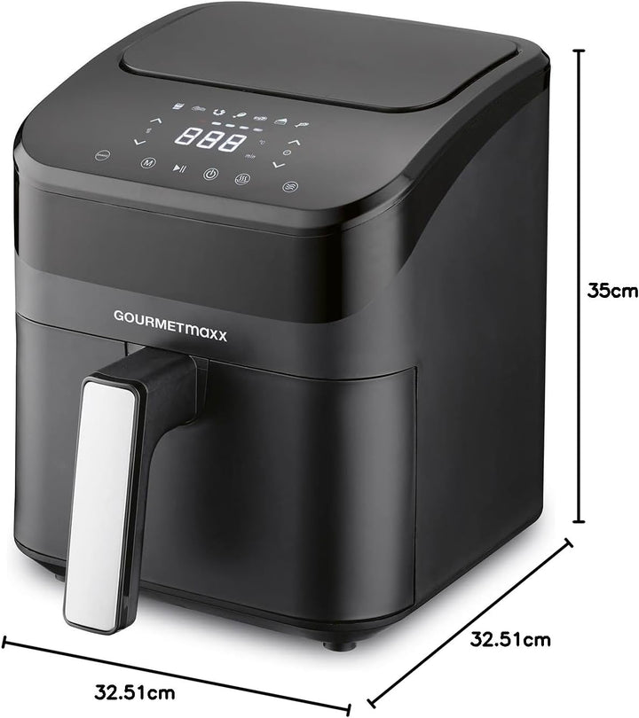 GOURMETmaxx Digitale Heissluftfritteuse | 4L Airfryer mit Timer & Touchscreen | Fritteuse mit vielse
