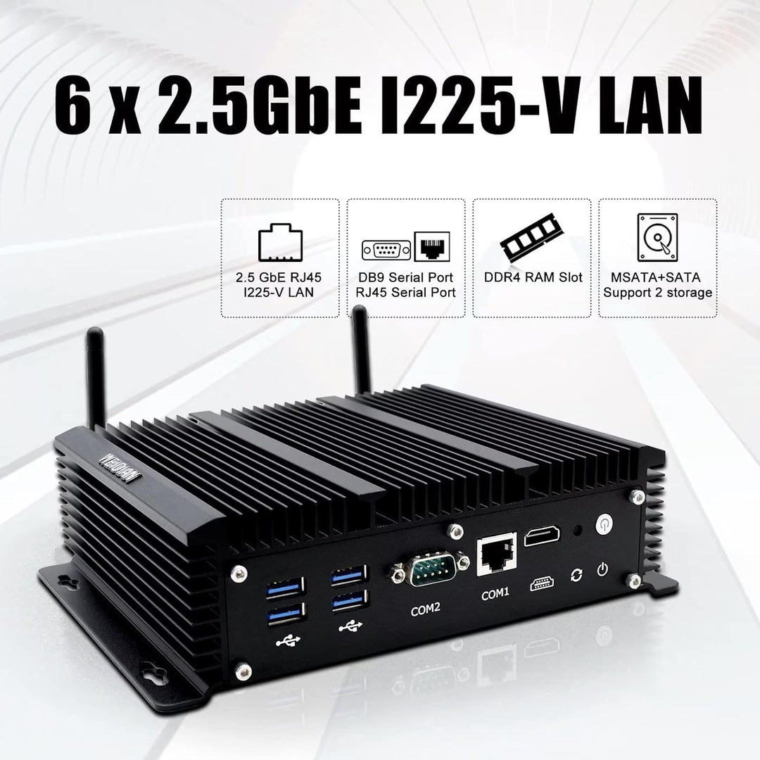 WEIDIAN Firewall Micro Appliance 2.5G, Firewall Box 6 RJ45 2.5GbE Port, Firewall Appliance Core i5-8