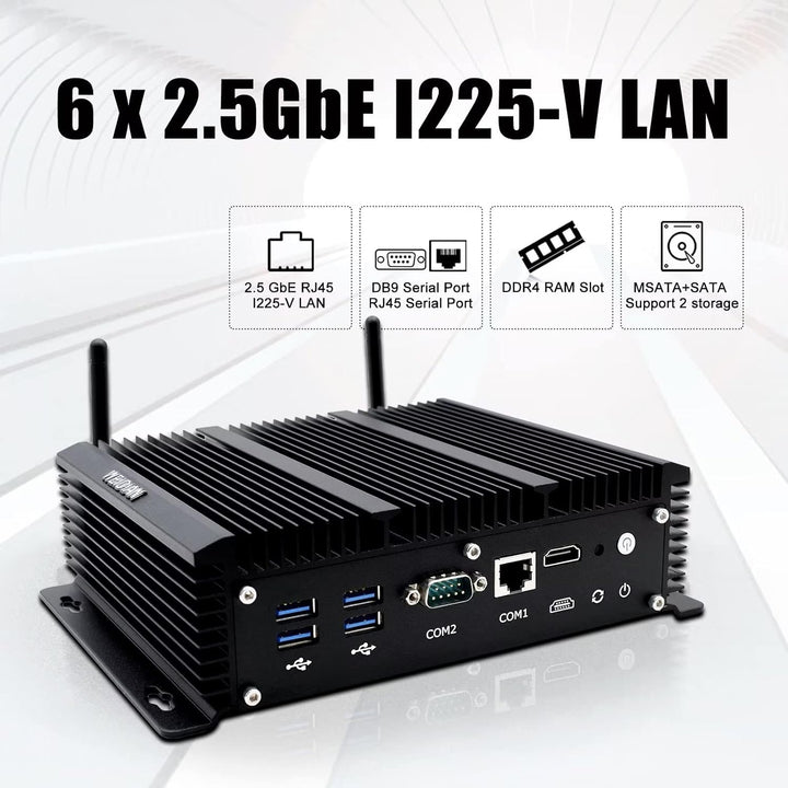 WEIDIAN Firewall Micro Appliance 2.5G, Firewall Box 6 RJ45 2.5GbE Port, Firewall Appliance Core i5-8