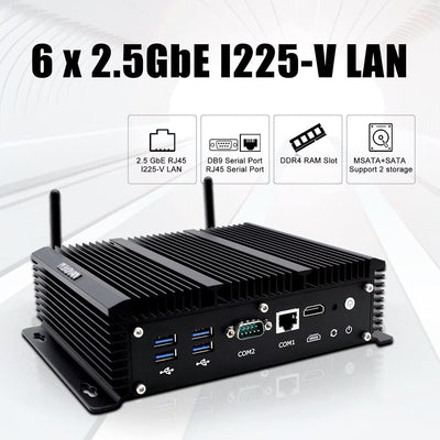 WEIDIAN Firewall Micro Appliance 2.5G, Firewall Box 6 RJ45 2.5GbE Port, Firewall Appliance Core i5-8