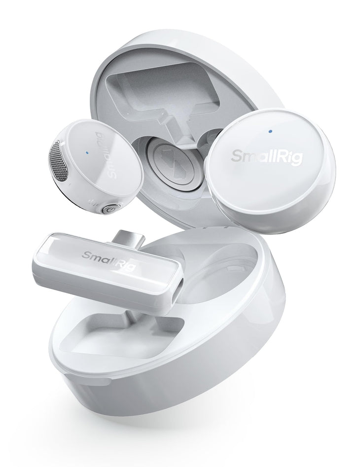 SMALLRIG S60 Kabellos Lavalier Mikrofon mit USB C Handy Mikrofon für iPhone, Android, Mini-Mikrofon